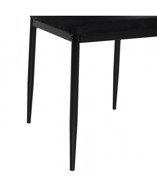 ΚΑΡΕΚΛΑ ΤΡΑΠΕΖΑΡΙΑΣ DIAZ HM18346.02 ΜΑΥΡΟ ΥΦΑΣΜΑ & ΜΕΤΑΛΛΙΚΑ ΠΟΔΙΑ 43x52x87Υεκ.