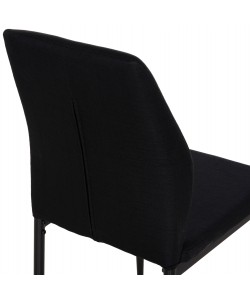 ΚΑΡΕΚΛΑ ΤΡΑΠΕΖΑΡΙΑΣ DIAZ HM18346.02 ΜΑΥΡΟ ΥΦΑΣΜΑ & ΜΕΤΑΛΛΙΚΑ ΠΟΔΙΑ 43x52x87Υεκ.