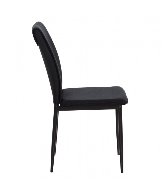 ΚΑΡΕΚΛΑ ΤΡΑΠΕΖΑΡΙΑΣ PERKY HM18347.02 ΜΑΥΡΟ ΥΦΑΣΜΑ & ΜΕΤΑΛΛΙΚΑ ΠΟΔΙΑ 44x60x87Υεκ