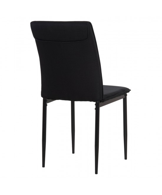 ΚΑΡΕΚΛΑ ΤΡΑΠΕΖΑΡΙΑΣ PERKY HM18347.02 ΜΑΥΡΟ ΥΦΑΣΜΑ & ΜΕΤΑΛΛΙΚΑ ΠΟΔΙΑ 44x60x87Υεκ