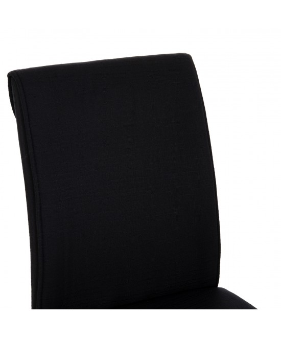 ΚΑΡΕΚΛΑ ΤΡΑΠΕΖΑΡΙΑΣ PERKY HM18347.02 ΜΑΥΡΟ ΥΦΑΣΜΑ & ΜΕΤΑΛΛΙΚΑ ΠΟΔΙΑ 44x60x87Υεκ