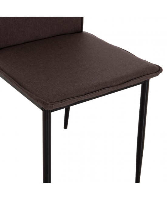 ΚΑΡΕΚΛΑ ΤΡΑΠΕΖΑΡΙΑΣ PERKY HM18347.03 ΚΑΦΕ ΥΦΑΣΜΑ-ΜΕΤΑΛ. ΠΟΔΙΑ ΜΑΥΡΑ 44x60x87Υεκ