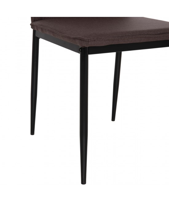 ΚΑΡΕΚΛΑ ΤΡΑΠΕΖΑΡΙΑΣ PERKY HM18347.03 ΚΑΦΕ ΥΦΑΣΜΑ-ΜΕΤΑΛ. ΠΟΔΙΑ ΜΑΥΡΑ 44x60x87Υεκ