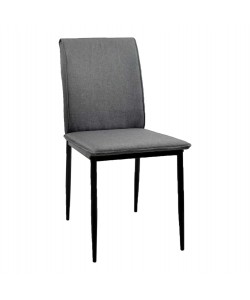 ΚΑΡΕΚΛΑ ΤΡΑΠΕΖΑΡΙΑΣ PERKY HM18347.01 ΓΚΡΙ ΥΦΑΣΜΑ-ΜΕΤΑΛ. ΠΟΔΙΑ ΜΑΥΡΑ 44x60x87Υεκ