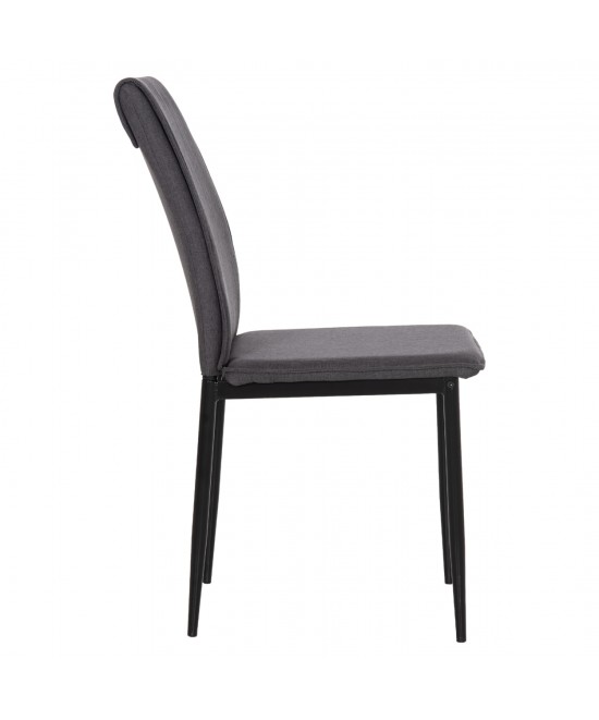 ΚΑΡΕΚΛΑ ΤΡΑΠΕΖΑΡΙΑΣ PERKY HM18347.01 ΓΚΡΙ ΥΦΑΣΜΑ-ΜΕΤΑΛ. ΠΟΔΙΑ ΜΑΥΡΑ 44x60x87Υεκ