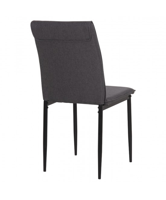 ΚΑΡΕΚΛΑ ΤΡΑΠΕΖΑΡΙΑΣ PERKY HM18347.01 ΓΚΡΙ ΥΦΑΣΜΑ-ΜΕΤΑΛ. ΠΟΔΙΑ ΜΑΥΡΑ 44x60x87Υεκ