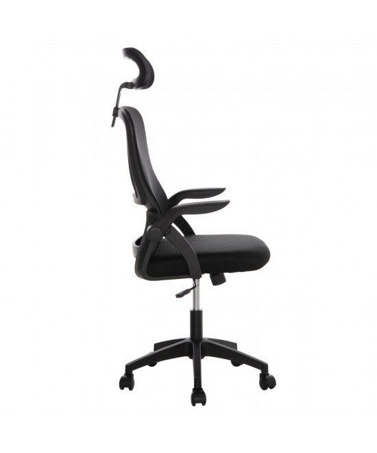 ΚΑΡΕΚΛΑ ΓΡΑΦΕΙΟΥ BLAZER HM1205.01 ΜΑΥΡΟ MESH-ΜΑΥΡΟΣ ΣΚΕΛΕΤΟΣ 60x58x110-130Υεκ.