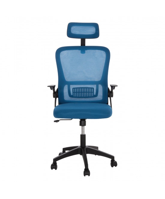 ΚΑΡΕΚΛΑ ΓΡΑΦΕΙΟΥ BLAZER HM1205.03 ΜΠΛΕ MESH-ΜΑΥΡΟΣ ΣΚΕΛΕΤΟΣ 60x58x110-130Υεκ.