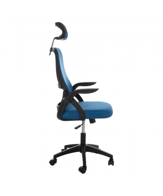 ΚΑΡΕΚΛΑ ΓΡΑΦΕΙΟΥ BLAZER HM1205.03 ΜΠΛΕ MESH-ΜΑΥΡΟΣ ΣΚΕΛΕΤΟΣ 60x58x110-130Υεκ.