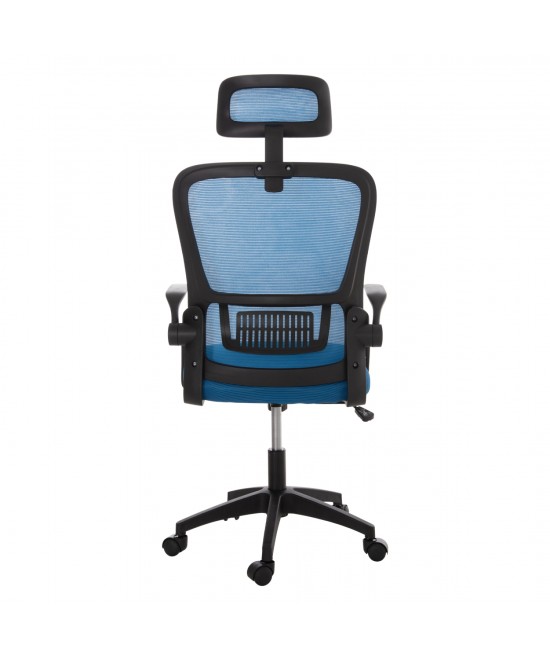 ΚΑΡΕΚΛΑ ΓΡΑΦΕΙΟΥ BLAZER HM1205.03 ΜΠΛΕ MESH-ΜΑΥΡΟΣ ΣΚΕΛΕΤΟΣ 60x58x110-130Υεκ.