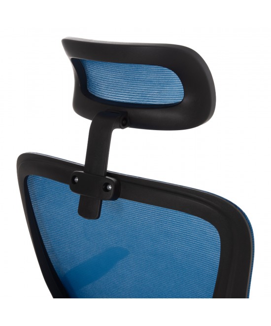 ΚΑΡΕΚΛΑ ΓΡΑΦΕΙΟΥ BLAZER HM1205.03 ΜΠΛΕ MESH-ΜΑΥΡΟΣ ΣΚΕΛΕΤΟΣ 60x58x110-130Υεκ.