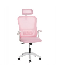 ΚΑΡΕΚΛΑ ΓΡΑΦΕΙΟΥ BLAZER HM1205.04 ΡΟΖ MESH-ΛΕΥΚΟΣ ΣΚΕΛΕΤΟΣ 60x58x110-130Υεκ.