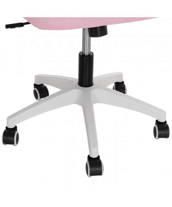 ΚΑΡΕΚΛΑ ΓΡΑΦΕΙΟΥ BLAZER HM1205.04 ΡΟΖ MESH-ΛΕΥΚΟΣ ΣΚΕΛΕΤΟΣ 60x58x110-130Υεκ.