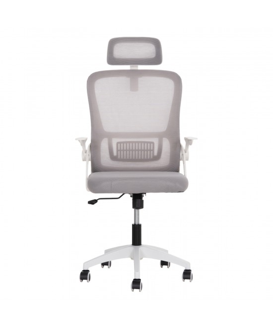 ΚΑΡΕΚΛΑ ΓΡΑΦΕΙΟΥ BLAZER HM1205.02 ΓΚΡΙ MESH-ΛΕΥΚΟΣ ΣΚΕΛΕΤΟΣ 60x58x110-130Υεκ.