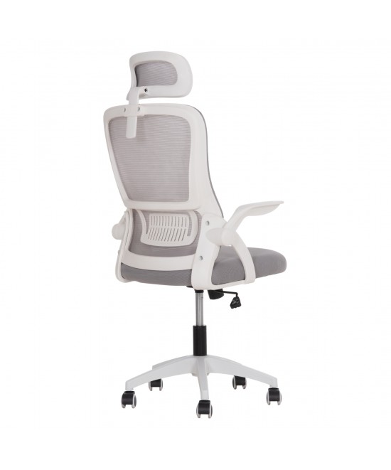 ΚΑΡΕΚΛΑ ΓΡΑΦΕΙΟΥ BLAZER HM1205.02 ΓΚΡΙ MESH-ΛΕΥΚΟΣ ΣΚΕΛΕΤΟΣ 60x58x110-130Υεκ.