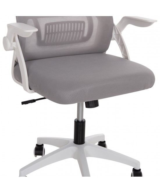 ΚΑΡΕΚΛΑ ΓΡΑΦΕΙΟΥ BLAZER HM1205.02 ΓΚΡΙ MESH-ΛΕΥΚΟΣ ΣΚΕΛΕΤΟΣ 60x58x110-130Υεκ.