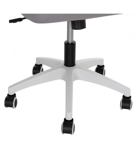 ΚΑΡΕΚΛΑ ΓΡΑΦΕΙΟΥ BLAZER HM1205.02 ΓΚΡΙ MESH-ΛΕΥΚΟΣ ΣΚΕΛΕΤΟΣ 60x58x110-130Υεκ.