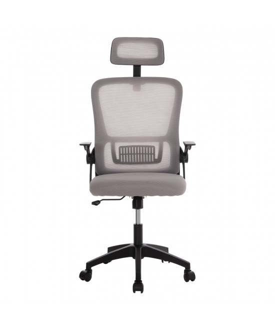 ΚΑΡΕΚΛΑ ΓΡΑΦΕΙΟΥ BLAZER HM1205.05 ΓΚΡΙ MESH-ΜΑΥΡΟΣ ΣΚΕΛΕΤΟΣ 60x58x110-130Υεκ.