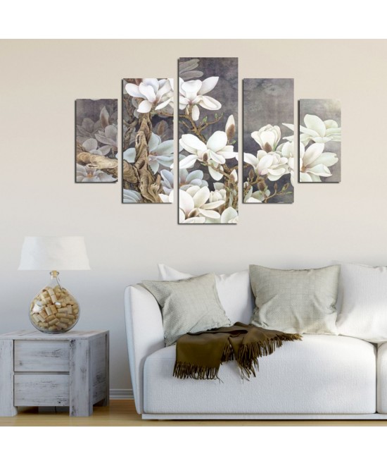 ΠΕΝΤΑΠΤΥΧΟΣ ΠΙΝΑΚΑΣ MDF MAGNOLIA KOBUS HM7207.01 82X56x0,3 εκ.