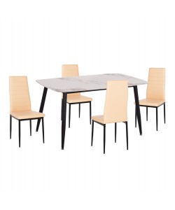 ΣΕΤ ΤΡΑΠΕΖΑΡΙΑΣ 5ΤΜΧ RAVEN HM21266.02 ΚΕΡΑΜΙΚΟ TOP CALACATTA--ΚΡΕΜ PU