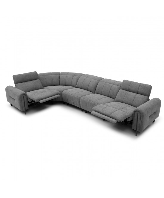 ΓΩΝΙΑΚΟΣ ΚΑΝΑΠΕΣ ΜΕ RECLINE ORACLE HM3290.01 ΓΚΡΙ ΥΦΑΣΜΑ 260x260x90(κάθισμα)x94Υεκ.