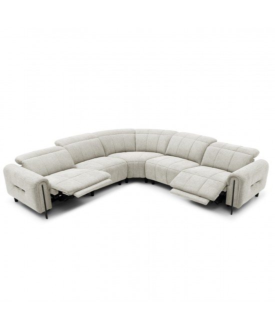 ΓΩΝΙΑΚΟΣ ΚΑΝΑΠΕΣ ΜΕ RECLINE ORACLE HM3290.02 ΜΠΕΖ ΥΦΑΣΜΑ 260x260x90(κάθισμα)x94Υεκ.