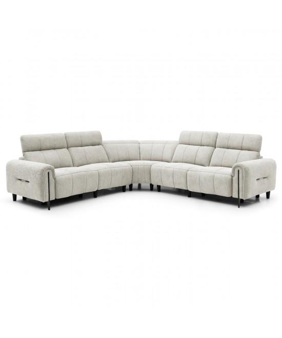 ΓΩΝΙΑΚΟΣ ΚΑΝΑΠΕΣ ΜΕ RECLINE ORACLE HM3290.02 ΜΠΕΖ ΥΦΑΣΜΑ 260x260x90(κάθισμα)x94Υεκ.