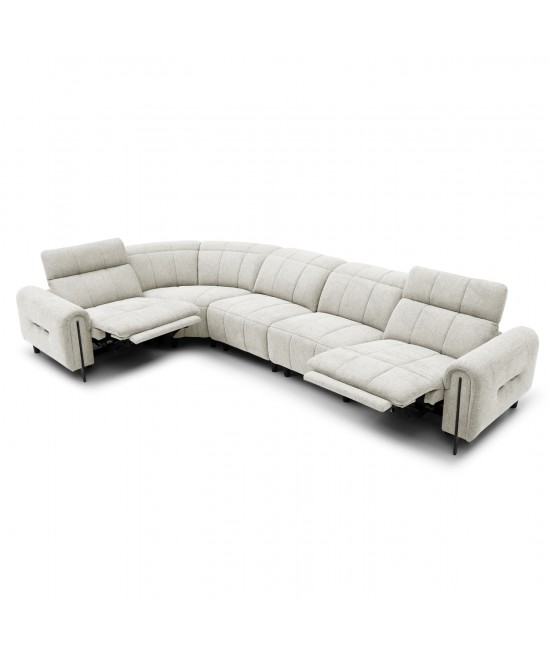 ΓΩΝΙΑΚΟΣ ΚΑΝΑΠΕΣ ΜΕ RECLINE ORACLE HM3290.02 ΜΠΕΖ ΥΦΑΣΜΑ 260x260x90(κάθισμα)x94Υεκ.