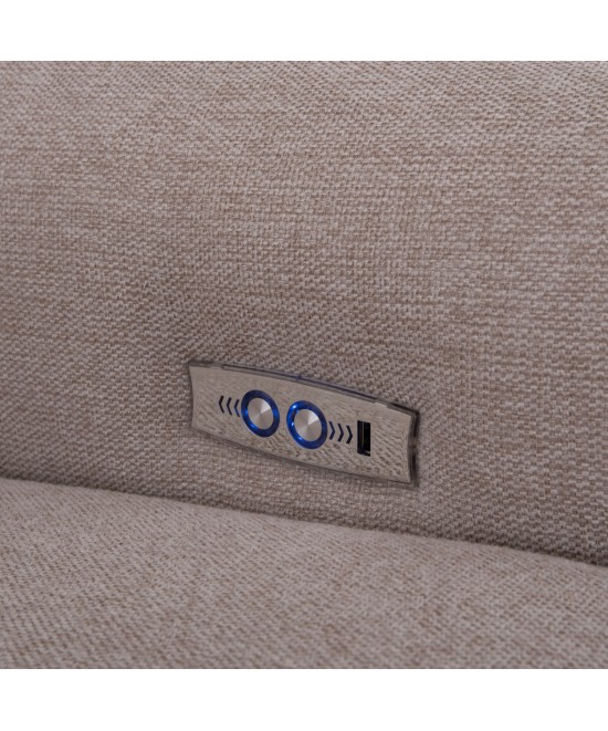 ΓΩΝΙΑΚΟΣ ΚΑΝΑΠΕΣ ΜΕ RECLINE ORACLE HM3290.02 ΜΠΕΖ ΥΦΑΣΜΑ 260x260x90(κάθισμα)x94Υεκ.