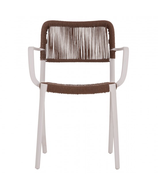 ΠΟΛΥΘΡΟΝΑ ΕΞ.ΧΩΡΟΥ STRIDER HM6391.01 ΛΕΥΚΟ ΠΟΛΥΠΡΟΠΥΛΕΝΙΟ--ΚΑΦΕ ΣΧΟΙΝΙ 57x53x80Υεκ.