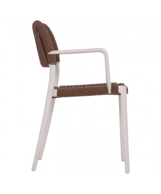 ΠΟΛΥΘΡΟΝΑ ΕΞ.ΧΩΡΟΥ STRIDER HM6391.01 ΛΕΥΚΟ ΠΟΛΥΠΡΟΠΥΛΕΝΙΟ--ΚΑΦΕ ΣΧΟΙΝΙ 57x53x80Υεκ.