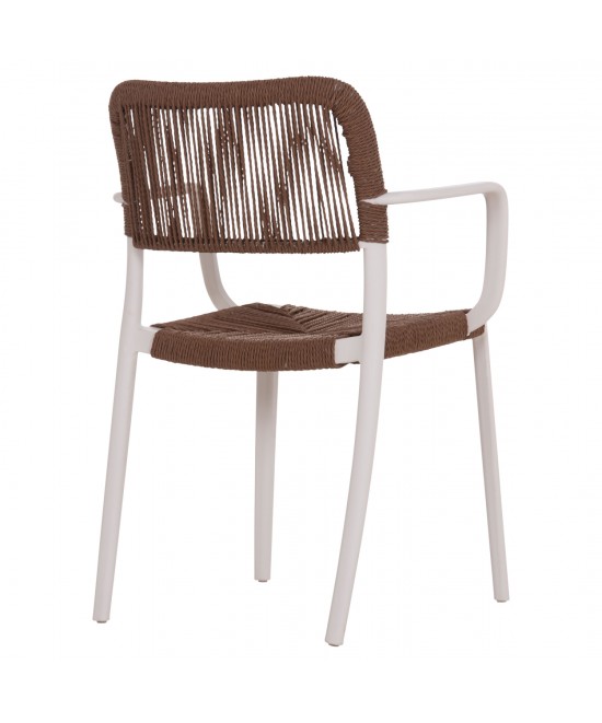 ΠΟΛΥΘΡΟΝΑ ΕΞ.ΧΩΡΟΥ STRIDER HM6391.01 ΛΕΥΚΟ ΠΟΛΥΠΡΟΠΥΛΕΝΙΟ--ΚΑΦΕ ΣΧΟΙΝΙ 57x53x80Υεκ.