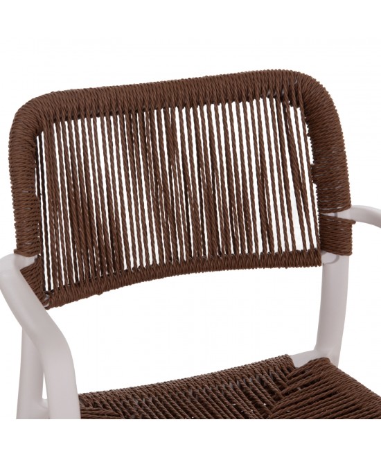 ΠΟΛΥΘΡΟΝΑ ΕΞ.ΧΩΡΟΥ STRIDER HM6391.01 ΛΕΥΚΟ ΠΟΛΥΠΡΟΠΥΛΕΝΙΟ--ΚΑΦΕ ΣΧΟΙΝΙ 57x53x80Υεκ.