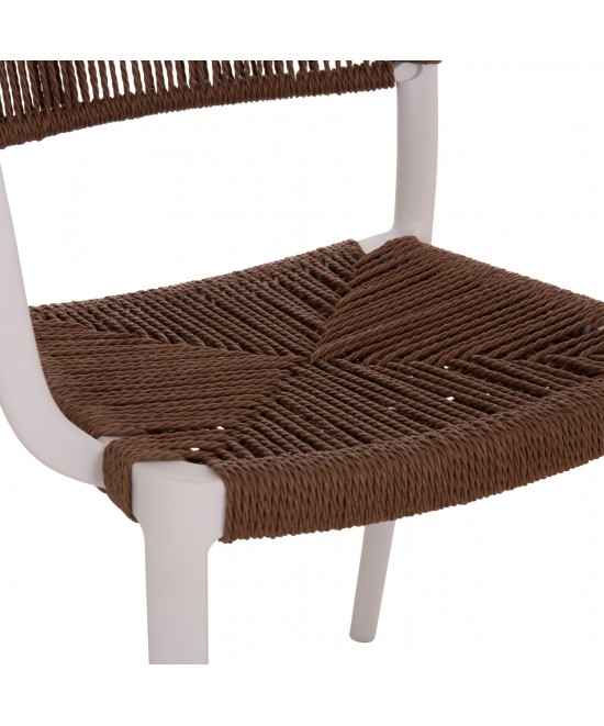 ΠΟΛΥΘΡΟΝΑ ΕΞ.ΧΩΡΟΥ STRIDER HM6391.01 ΛΕΥΚΟ ΠΟΛΥΠΡΟΠΥΛΕΝΙΟ--ΚΑΦΕ ΣΧΟΙΝΙ 57x53x80Υεκ.