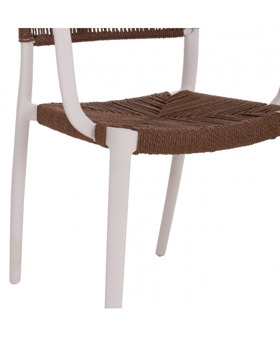 ΠΟΛΥΘΡΟΝΑ ΕΞ.ΧΩΡΟΥ STRIDER HM6391.01 ΛΕΥΚΟ ΠΟΛΥΠΡΟΠΥΛΕΝΙΟ--ΚΑΦΕ ΣΧΟΙΝΙ 57x53x80Υεκ.