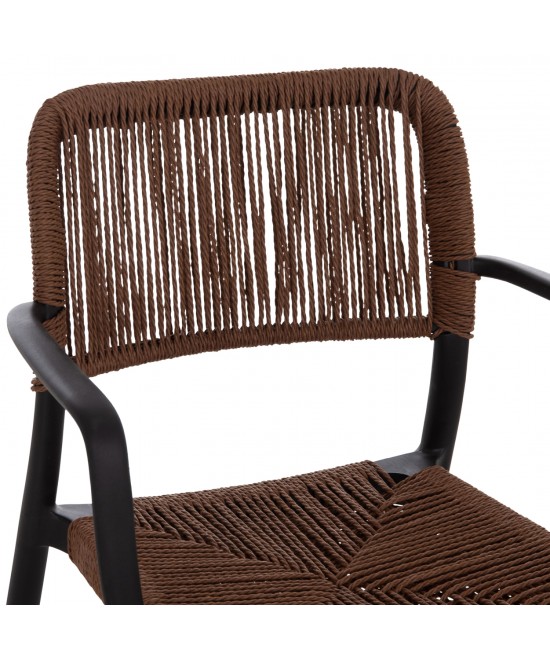 ΠΟΛΥΘΡΟΝΑ ΕΞ.ΧΩΡΟΥ STRIDER HM6391.02 ΜΑΥΡΟ ΠΟΛΥΠΡΟΠΥΛΕΝΙΟ--ΚΑΦΕ ΣΧΟΙΝΙ 57x53x80Υεκ.