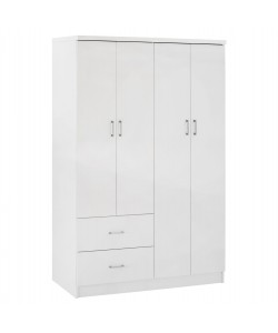 ΝΤΟΥΛΑΠΑ 4ΦΥΛΛΗ ME 2 ΣΥΡΤΑΡΙΑ BLAKELY HM339.05 ΛΕΥΚΗ 120Χ42,5Χ180,5 εκ.