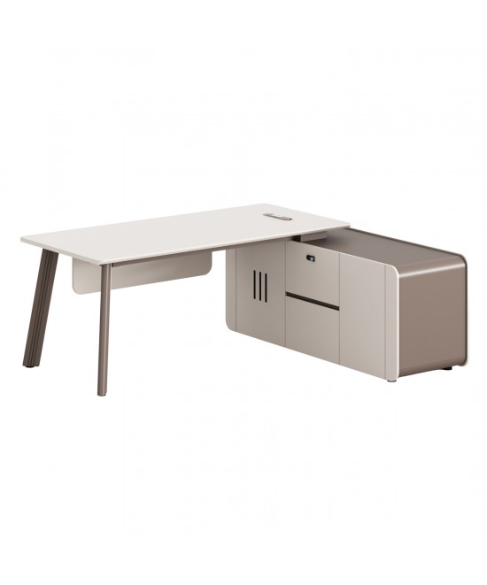 ΓΡΑΦΕΙΟ ΔΕΞΙΑ ΓΩΝΙΑ NEWLINE HM18271R ΜΕΛΑΜΙΝΗ ΕΚΡΟΥ-ΑΝΟΙΧΤΟ ΚΑΦΕ 200x165x75Υεκ