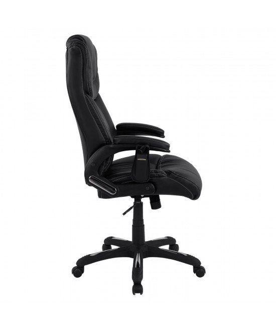 ΚΑΡΕΚΛΑ ΓΡΑΦΕΙΟΥ THORIN HM1050.01 ΜΕ MASSAGE ΜΑΥΡΗ HOMEMARKT 62x70x127Y εκ.