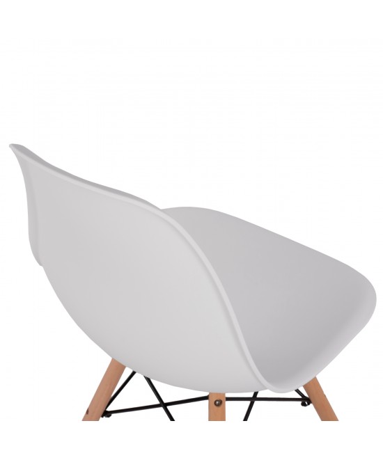 ΚΑΡΕΚΛΑ ΤΡΑΠΕΖΑΡΙΑΣ 2ΤΜΧ TWIST HM8460.21 ΛΕΥΚΟ PP--ΞΥΛΟ ΟΞΙΑΣ 46x50x82Υεκ.