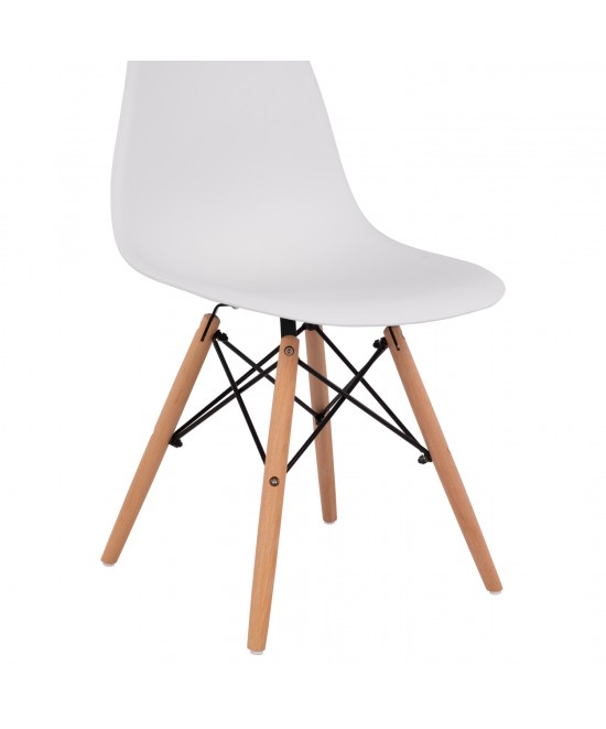 ΚΑΡΕΚΛΑ ΤΡΑΠΕΖΑΡΙΑΣ 2ΤΜΧ TWIST HM8460.21 ΛΕΥΚΟ PP--ΞΥΛΟ ΟΞΙΑΣ 46x50x82Υεκ.