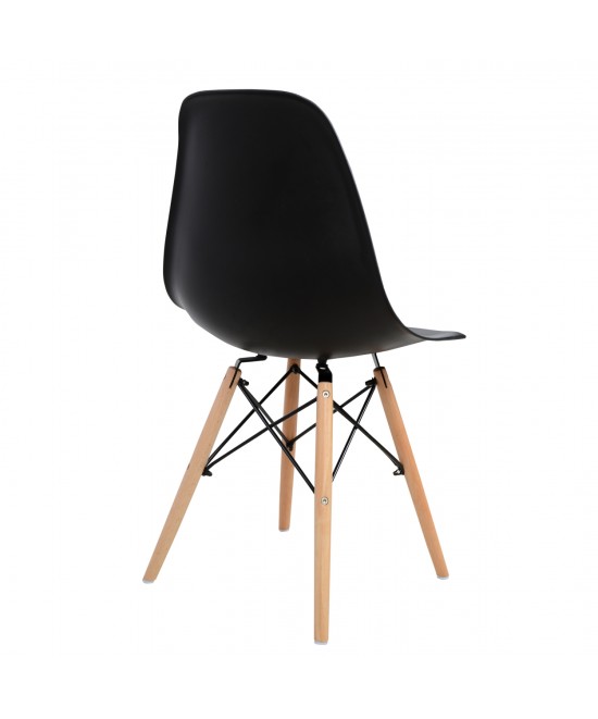 ΚΑΡΕΚΛΑ ΤΡΑΠΕΖΑΡΙΑΣ 2ΤΜΧ TWIST HM8460.22 ΜΑΥΡΟ PP--ΞΥΛΟ ΟΞΙΑΣ 46x50x82Υεκ.