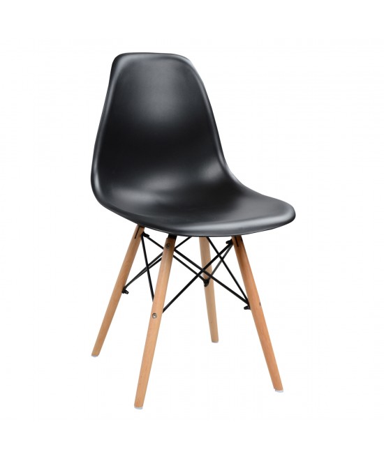 ΚΑΡΕΚΛΑ ΤΡΑΠΕΖΑΡΙΑΣ 2ΤΜΧ TWIST HM8460.22 ΜΑΥΡΟ PP--ΞΥΛΟ ΟΞΙΑΣ 46x50x82Υεκ.