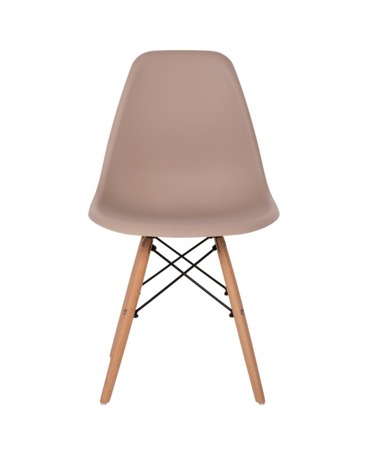 ΚΑΡΕΚΛΑ ΤΡΑΠΕΖΑΡΙΑΣ 2ΤΜΧ TWIST HM8460.55 ΚΑΠΟΥΤΣΙΝΟ PP--ΞΥΛΟ ΟΞΙΑΣ 46x50x82Υεκ.