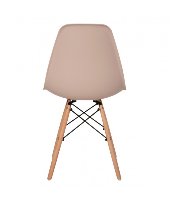 ΚΑΡΕΚΛΑ ΤΡΑΠΕΖΑΡΙΑΣ 2ΤΜΧ TWIST HM8460.55 ΚΑΠΟΥΤΣΙΝΟ PP--ΞΥΛΟ ΟΞΙΑΣ 46x50x82Υεκ.