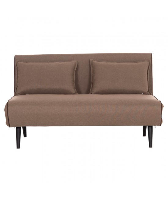 ΚΑΝΑΠΕΣ ΚΡΕΒΑΤΙ 2 ΑΤΟΜΩΝ ASMA HM3077.07 ΣΚΟΥΡΟ ΜΠΕΖ ΥΦΑΣΜΑ 143x78x84Yεκ.