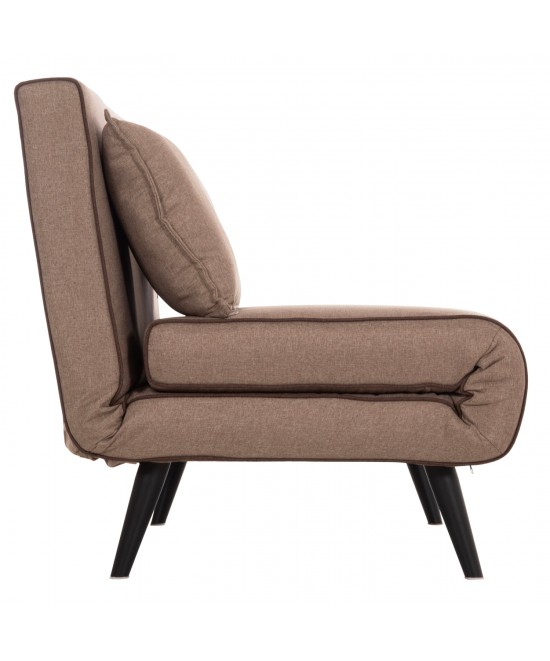 ΚΑΝΑΠΕΣ ΚΡΕΒΑΤΙ 2 ΑΤΟΜΩΝ ASMA HM3077.07 ΣΚΟΥΡΟ ΜΠΕΖ ΥΦΑΣΜΑ 143x78x84Yεκ.