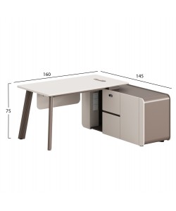 ΓΡΑΦΕΙΟ ΔΕΞΙΑ ΓΩΝΙΑ NEWLINE HM18272R ΜΕΛΑΜΙΝΗ ΕΚΡΟΥ-ΑΝΟΙΧΤΟ ΚΑΦΕ 160x145x75Υεκ