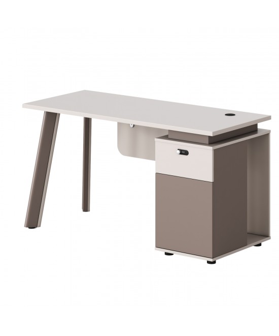 ΓΡΑΦΕΙΟ ΜΕ ΔΕΞΙ ΝΤΟΥΛΑΠΙ NEWLINE HM18273R ΜΕΛΑΜΙΝΗ ΕΚΡΟΥ-ΑΝΟΙΧΤΟ ΚΑΦΕ 120x60x75Υεκ