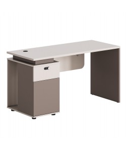 ΓΡΑΦΕΙΟ ΜΕ ΑΡΙΣΤΕΡΟ ΝΤΟΥΛΑΠΙ NEWLINE HM18274L ΜΕΛΑΜΙΝΗ ΕΚΡΟΥ-ΑΝΟΙΧΤΟ ΚΑΦΕ 120x60x75Υ